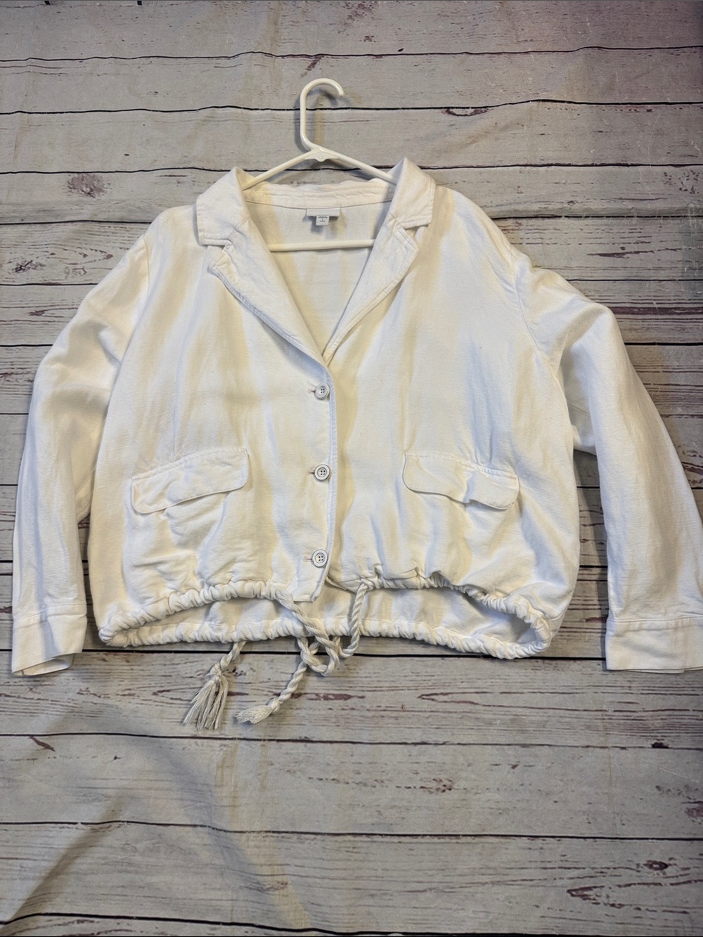 J.Jill Linen Blend Jacket with Drawstring Detail
Size Large Petite **read descrp - Picture 5 of 13
